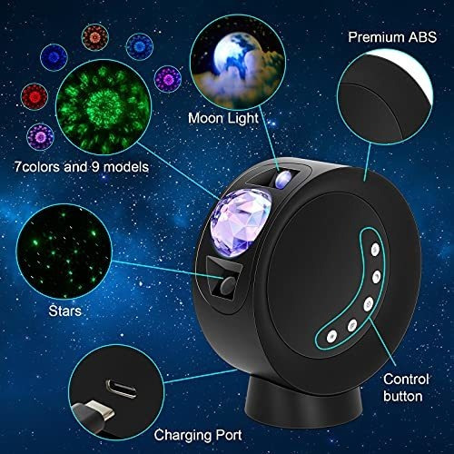 Imagen 3 de 7 de Led Sky Projector Light Galaxy Lighting Nebula Star Ni...