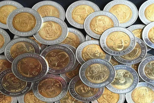Colección 37 Monedas De $ 5 Pesos Revolución Independencia