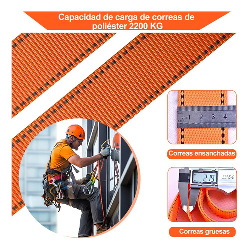Kit Lifeline De Arnés, Amortiguador Y Doble Gancho
