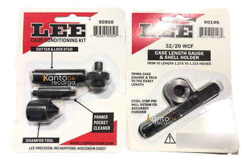 Kit Lee Case Trimmer 32-20 32/20 Haste Suporte Cortar Estojo