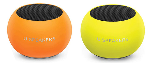 Altavoces U Mini Que Brillan En La Oscuridad, Altavoz Bluet. Color Amarillo Neón Y Naranja Neón