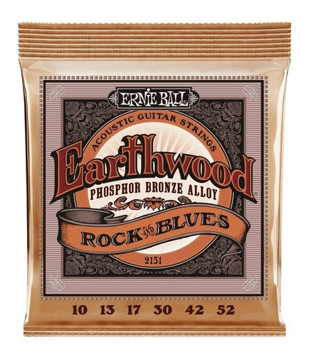 Encordado Guitarra Acústica Ernie Ball 10-52 Phosphor Bronze