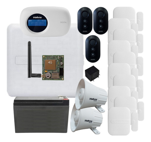 Kit Alarme Intelbras Amt 2018 E Smart 10 Sensores Abertura