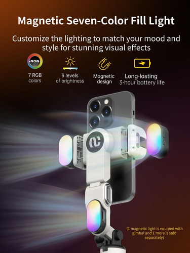 Gimbal Estabilizador 1 Ejes Aochuan Smart M1 Pro Con Luz