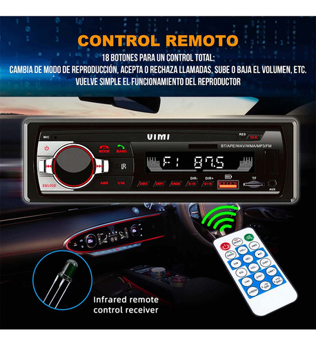 Auto Estéreo Asistente Voz 2 Bluetooth 2 Usb Carga Rápida Fm