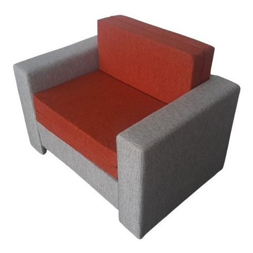 Sillon Tipo Sofa Cama 1 Plaza Estructura Cama  De Hierro 