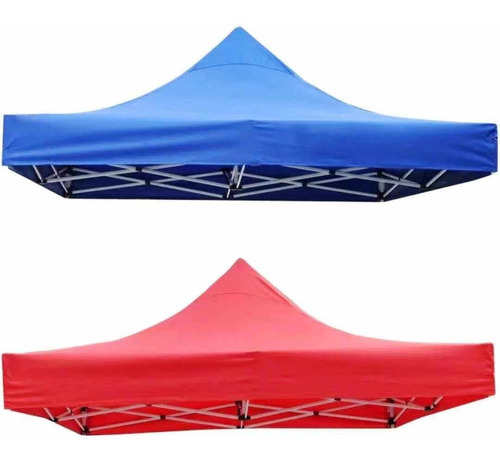 Lona 420d Repuesto Toldo Techo Plegable 2x2 Azul Rojo