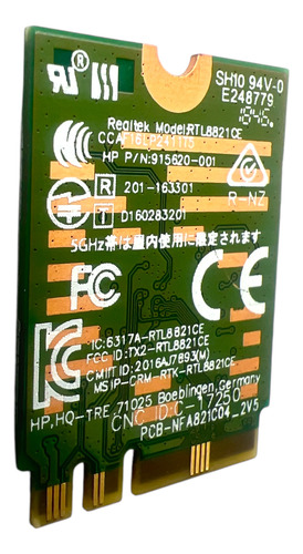 Tarjeta De Red Inalámbrica Realtek Rtl8821ce 915620-001 (Usado)