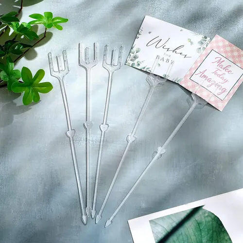 240pcs Floral Picks Card Holder Plastic Flower Card Holder S