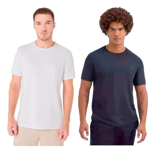 Kit 2 Camisetas Hering Masculino Curto Original Confortável