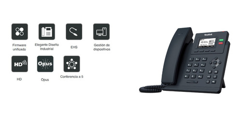 Teléfono Yealink T31w 2 Lin Inalámbrico 2.4g/5g Wi-fi Poe