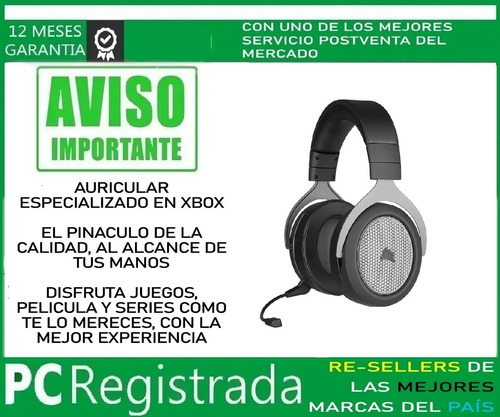 Imagen 2 de 6 de Auriculares Gamer Inalámbricos Corsair Hs75 Xbox One Pcreg