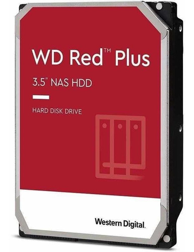 Disco Rigido Wd Red Plus 12tb Modelo Wd120efbx 7200 Rpm Color Rojo