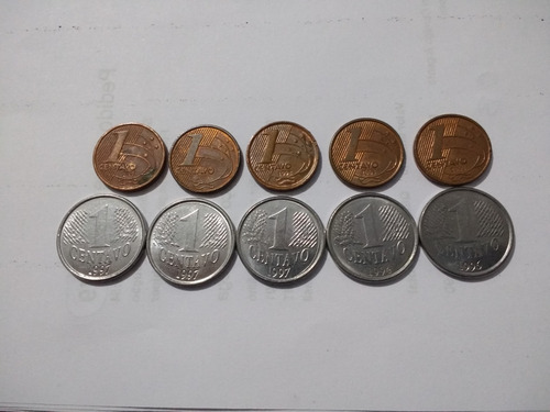 Coleção De 10 Moedas Raras De 1 Centavo (Usado)