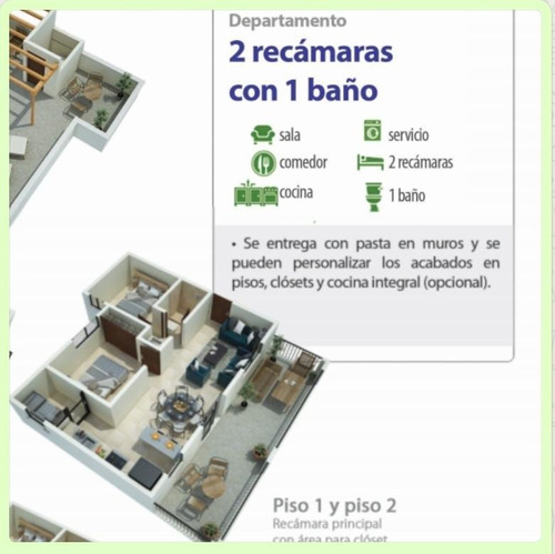 Imagen 5 de 14 de Buen Precio Departamento Nuevo 2 Recámaras Con Alberca