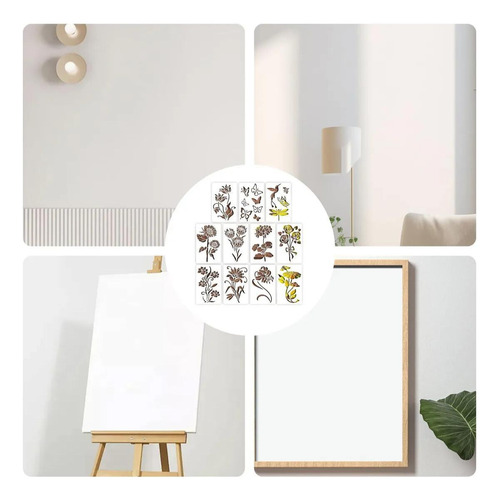 11 Piezas De Plantillas De Pintura Floral D