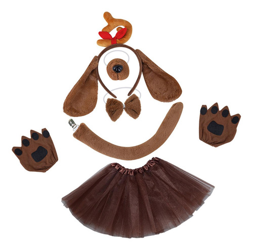 Conjunto De Disfraz De Perro Con Aro Para El Pelo, Para