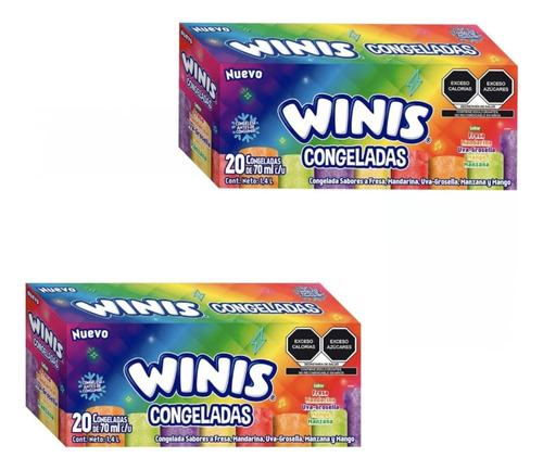 2pack - Congeladas Winis 20pzs 70ml C/u