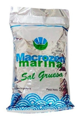 Pack X5 Kg Sal Marina Fina / Sal Gruesa Macrozen X 500gr