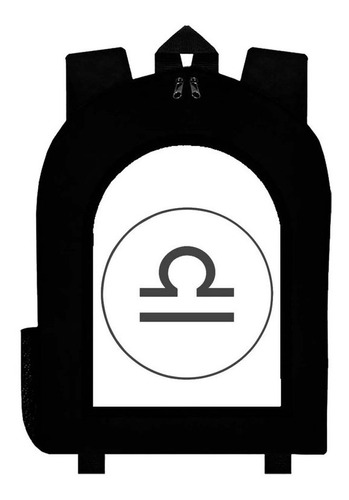 Mochila Negra Zodiaco Libra Art#ar15