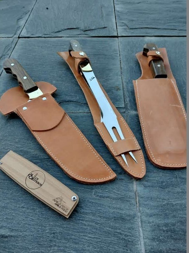Imagen 2 de 10 de Regalo Día Del Padre Parrillero Hacha Cuchilla Afila Grabado