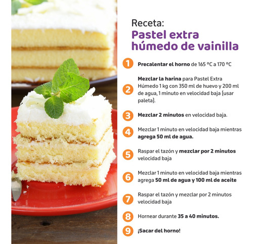 Harina Preparada Pastel Extra Húmedo Vainill Lácteo 22.68 Kg