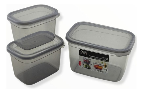 Envases De Plastico 3 Piezas (800 Ml- 1,3lt-2,3lt)