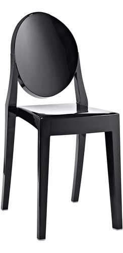 Lexmod Casper Silla De Comedor, Policarbonato, Negro