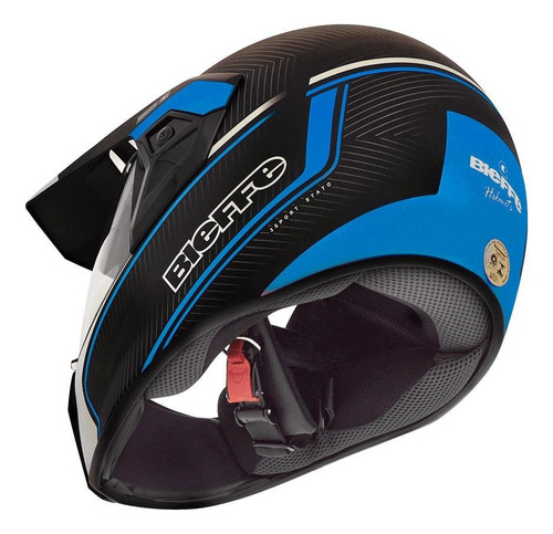 Capacete para moto integral Bieffe 3 Sport Stato azul tamanho 60