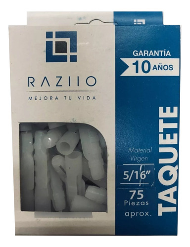 Taquete Plástico 5/16 Raziio (75 Piezas Por Caja)