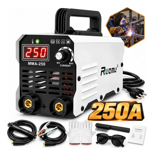 Ruomutool Máquina De Solda Inversora Portátil MMA 250A Sem Gás