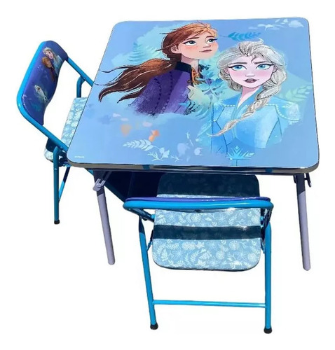 Set De Mesa + 2 Sillas Plegable Para Niños Disney