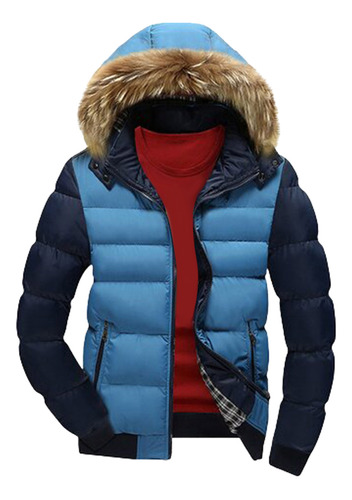 Chaqueta De Algodón Acolchada De Invierno Con Cuello Con Cap