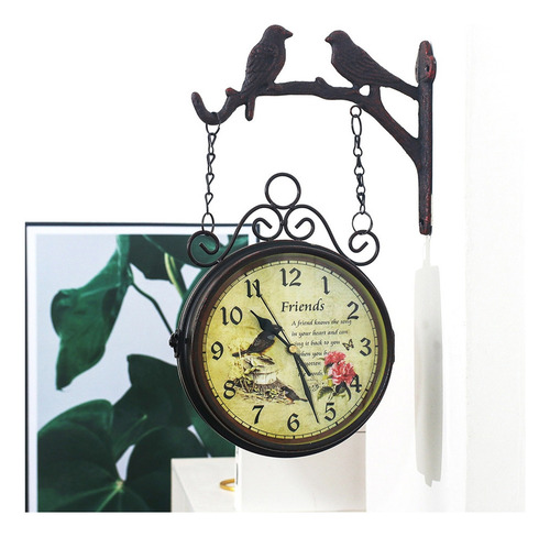 W Relógio De Parede Lateral Retro Antique Station Clock