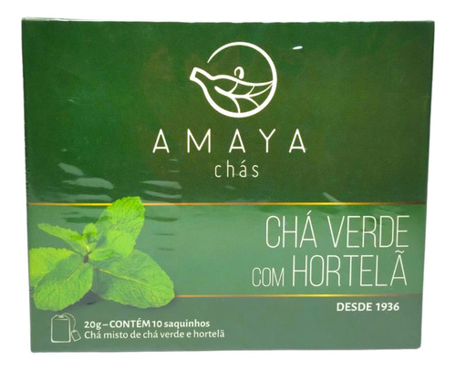 Chá Verde Com Hortelã Sache 20g Amaya