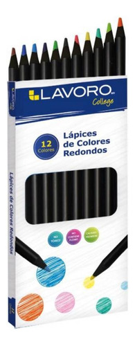 Lápices Lavoro Redondos De 12 Colores / S9567