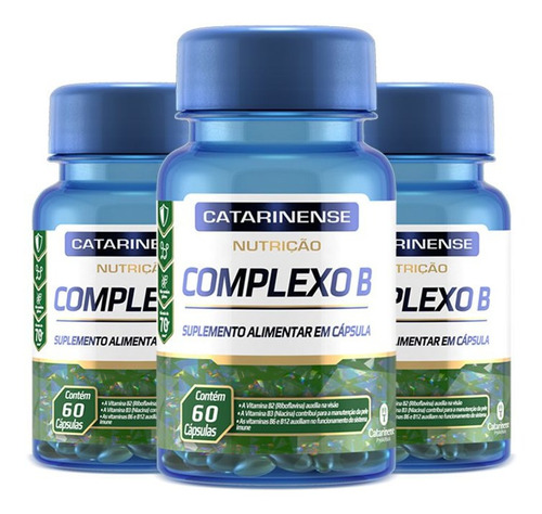 Kit 3 Complexo B Catarinense Pharma Com 60 Cápsulas