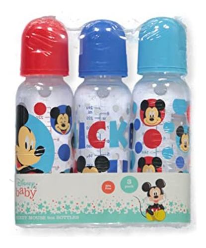 Disney Cudlie Mickey Mouse - Paquete De 3 Botellas
