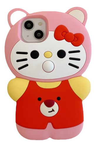 Funda De Silicona Hello Kitty Para iPhone 13 14 15 Pro Max