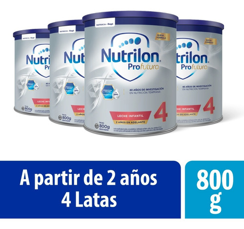 Imagen 1 de 7 de Nutrilon Profutura 4 X 800grs. 4 Unidades. Leche En Polvo.