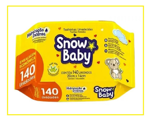 Kit 8 Toalha Umedecida Hidratação Intensa 140 Un - Snowbaby
