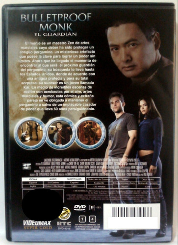 El Guardian Bulletproof Monk Dvd Original Chow Yun Fat (Usado)