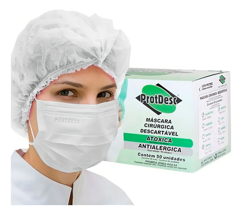 Kit de mascarillas quirúrgicas desechables blancas para hospitales
