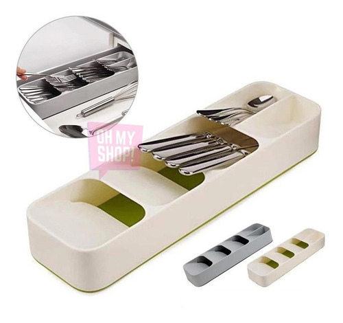 Imagen 8 de 8 de Cubiertero Slim Organizador Cubiertos Compacto Cajon Cocina