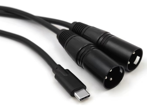 Cabo Interface Usb-c X Xlr L+r Para Mixer Caixa Mesa De Som