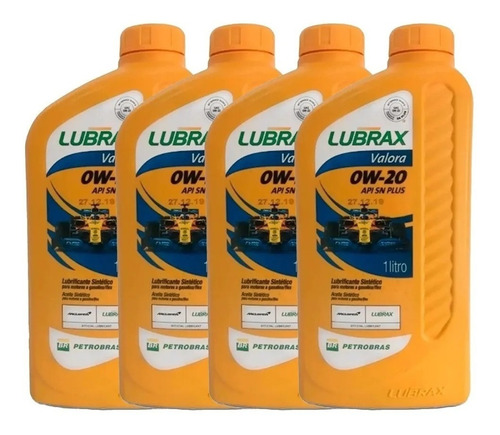 Imagem 1 de 1 de Kit 4 Lubrax 0w20 Valora 100% Sintético