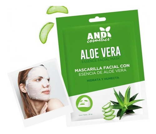 Mascarilla Facial De Tela And Con Esencia De Aloe Vera