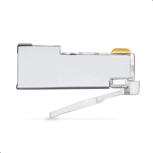 Conector Cat5e Rj45 Blindado Macho 10 Un Rede Gigalan
