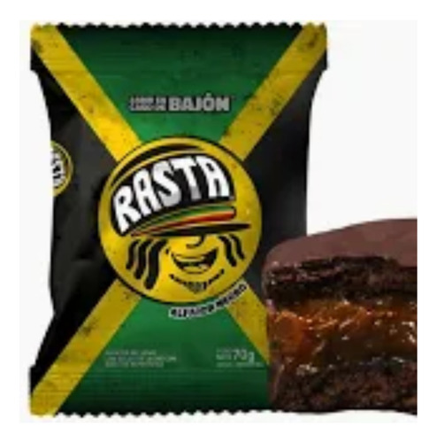 Alfajor Rasta Chocolate Negro Caja X 18un