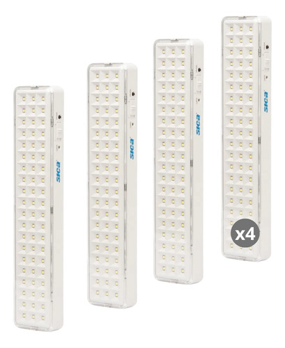 Pack X 4 Luz Emergencia Sica 60 Leds 8hs Autonomía Por E631